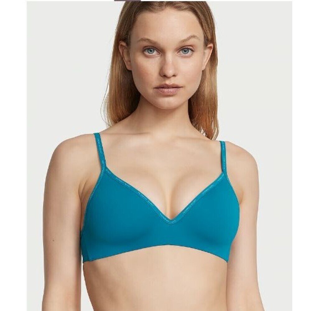 Victorias Secret The T-shirt Lightly Lined Wireless Bra 38DD in Turquoise NWOT